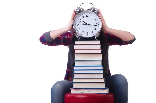 Student missing her deadlines — Stock Photo, Image