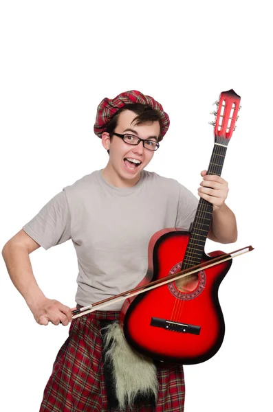 Scotsman met muziekinstrument — Stockfoto