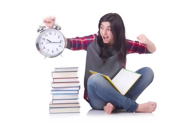 Student missing her deadlines — Stock Photo, Image