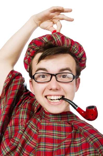 Шотландец с трубкой — стоковое фото