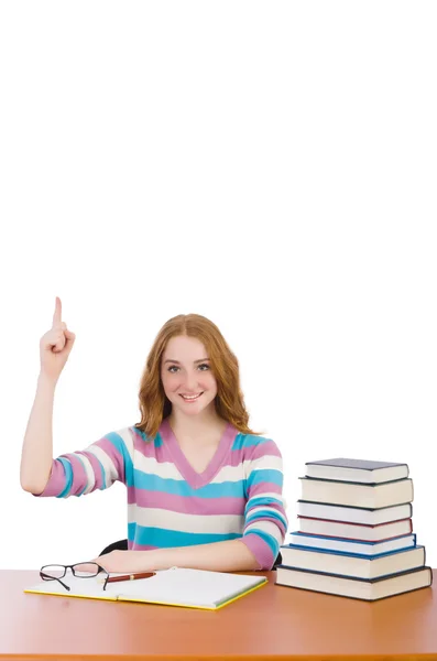 Junge Studentin mit Büchern — Stockfoto