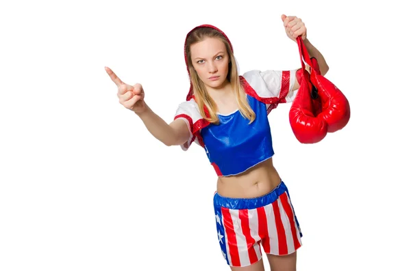 Boxeadora femenina — Foto de Stock