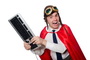 klavye ile komik kahraman