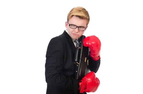 Jonge zakenman bokser — Stockfoto