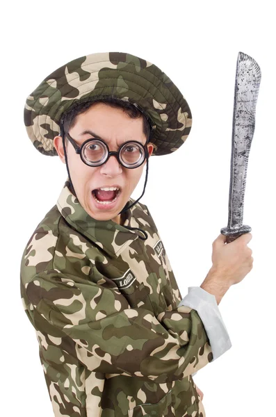 Funny soldier — Stock Photo, Image