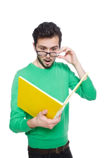 Estudiante con libro — Foto de Stock