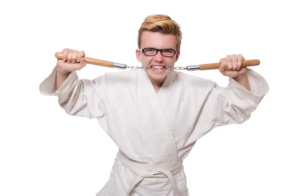 Lustiger Karate-Kämpfer — Stockfoto