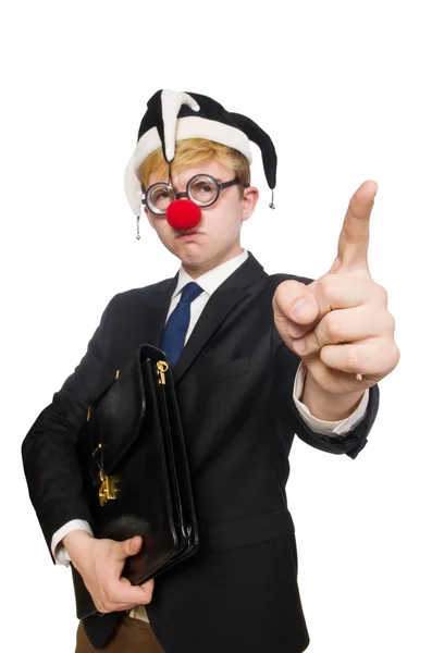 Clown affärsman — Stockfoto