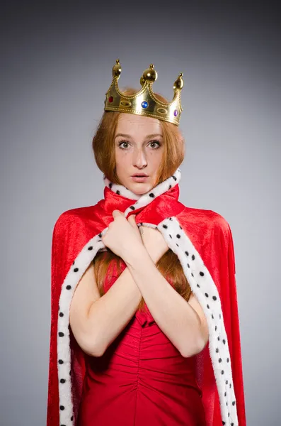 Královna v červených šatech — Stock fotografie