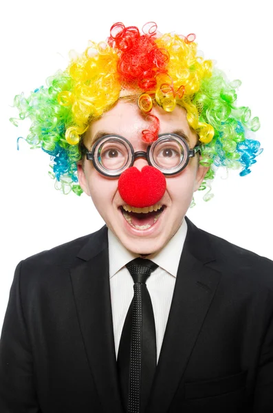 Clown affärsman — Stockfoto