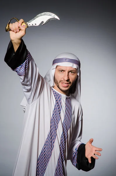 Arab s ostrým nožem — Stock fotografie