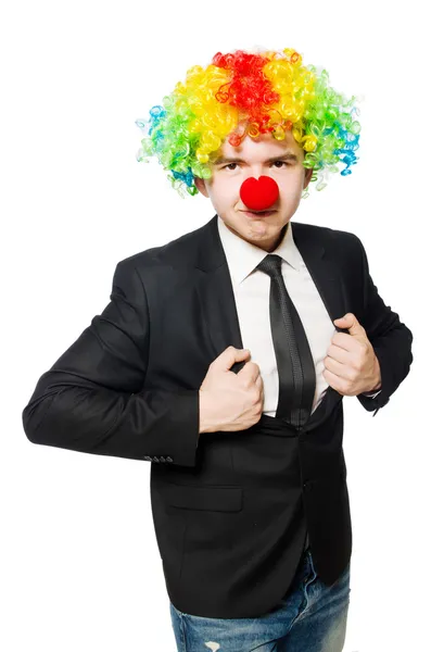 Clown affärsman — Stockfoto