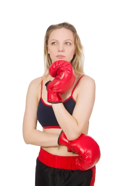Женщина-боксер — стоковое фото