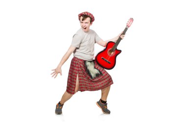 Scotsman gitar çalmak