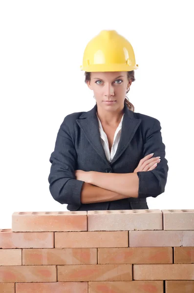 Woman construction worker — Stock Photo, Image