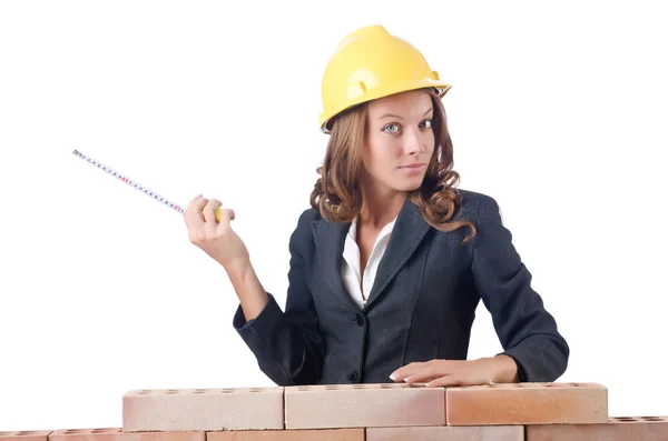 Woman construction worker — Stock Photo, Image