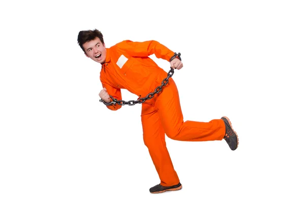 Young inmate with chains — Stock Photo, Image