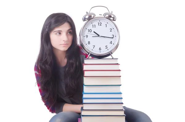 Studentin verpasst ihre Fristen — Stockfoto