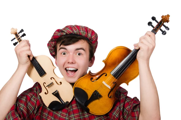 Scotsman, hegedű — Stock Fotó