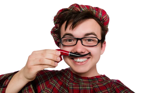 Scotsman with smoking pipe — Stock Photo, Image