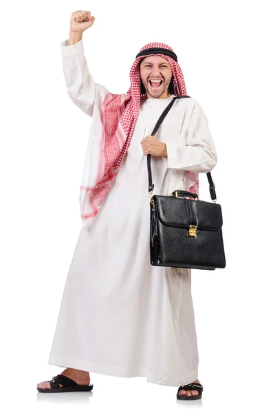 Араб с портфелем — стоковое фото
