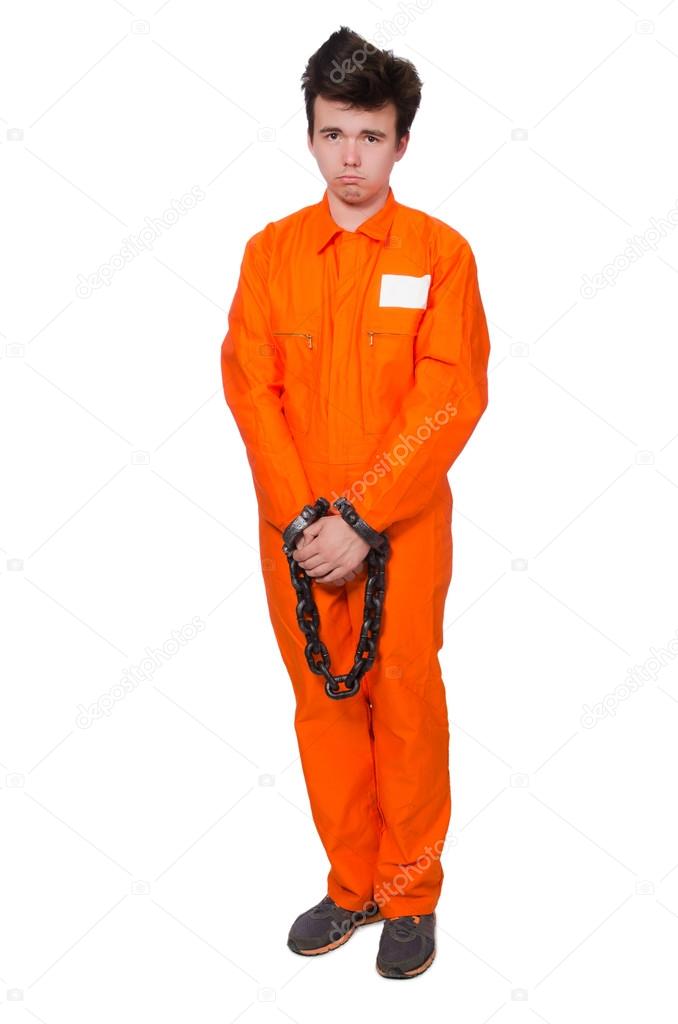 Young inmate with chains