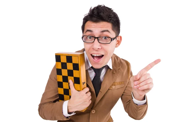 Funny chess player — Stock Photo, Image