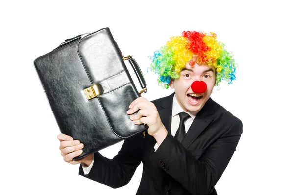 Clown affärsman — Stockfoto