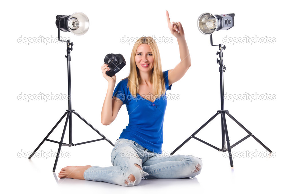 Woman with camera