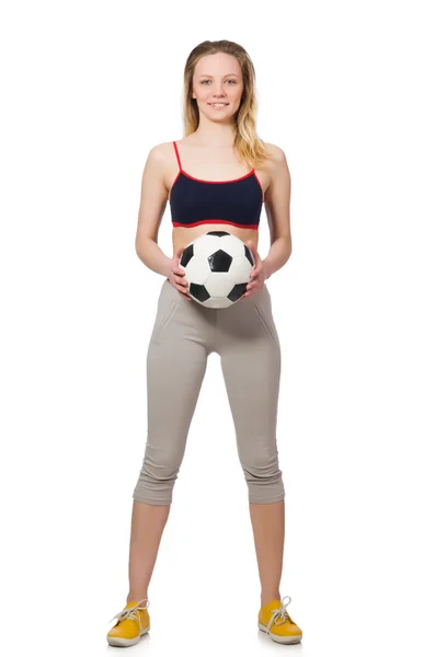 Woman football player — Stock Photo, Image