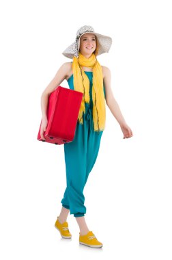 kadın yaz tatili için hazır