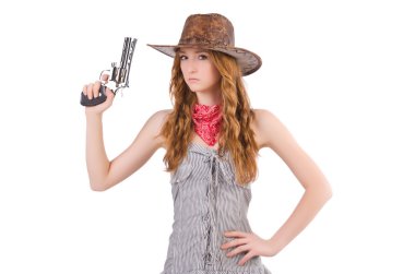 Kadın gangster silahla