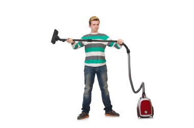 Süpürge Temizleyicili Adam