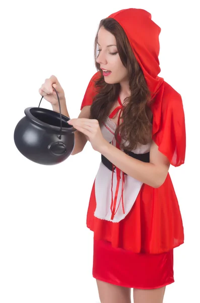 Vrouw met pot — Stockfoto