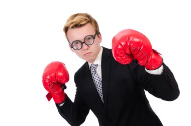 genç işadamı boksör