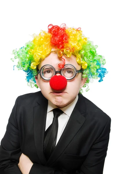 Clown affärsman — Stockfoto