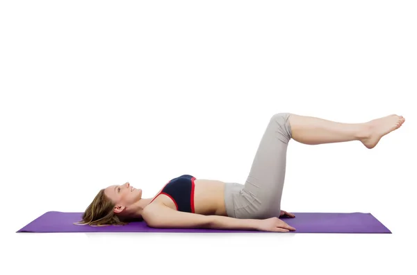 Feminino fazendo exercícios — Fotografia de Stock