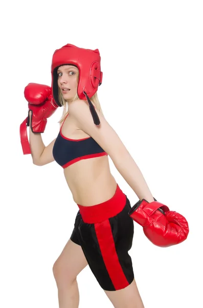 Boxeadora mujer — Foto de Stock