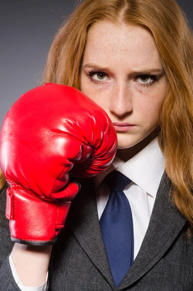 Žena boxer — Stock fotografie