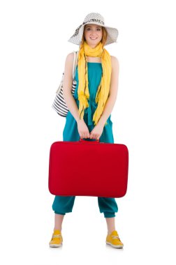 kadın yaz tatili için hazır