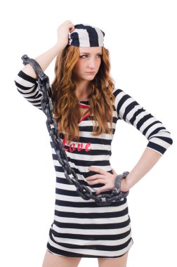 çizgili üniformalı mahkum