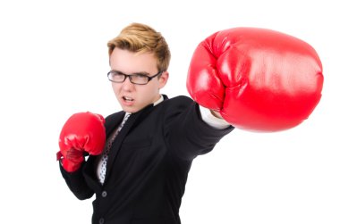 genç işadamı boksör