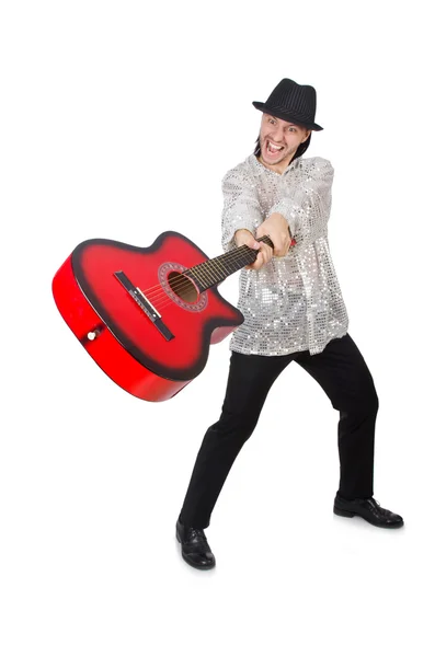 Man spelar gitarr — Stockfoto