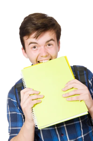 Estudante com livro — Fotografia de Stock