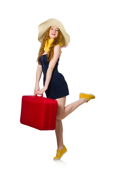 Vrouw klaar voor de zomervakantie — Stockfoto