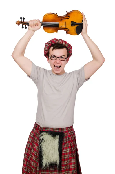 Scotsman, hegedű — Stock Fotó