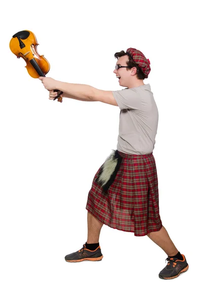 Escocés con violín —  Fotos de Stock