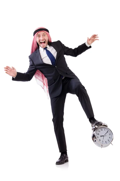 Arabische man in tijd concept — Stockfoto