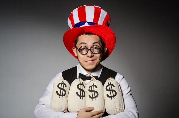 Homem com chapéu americano — Fotografia de Stock