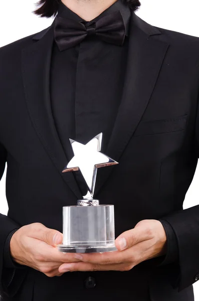 Affärsman med star award — Stockfoto